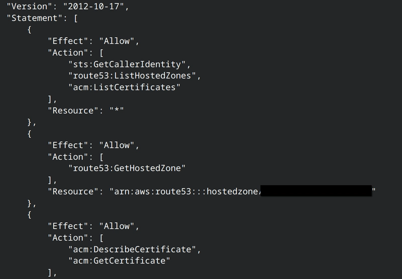 Live output of the permissions when running Terraform through iamlive’s proxy