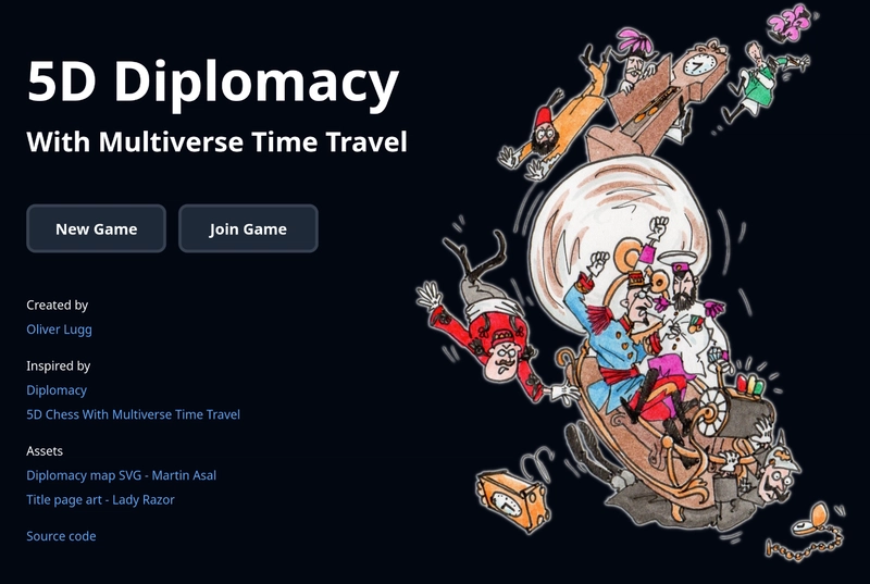 image of the 5d diplomacy login page